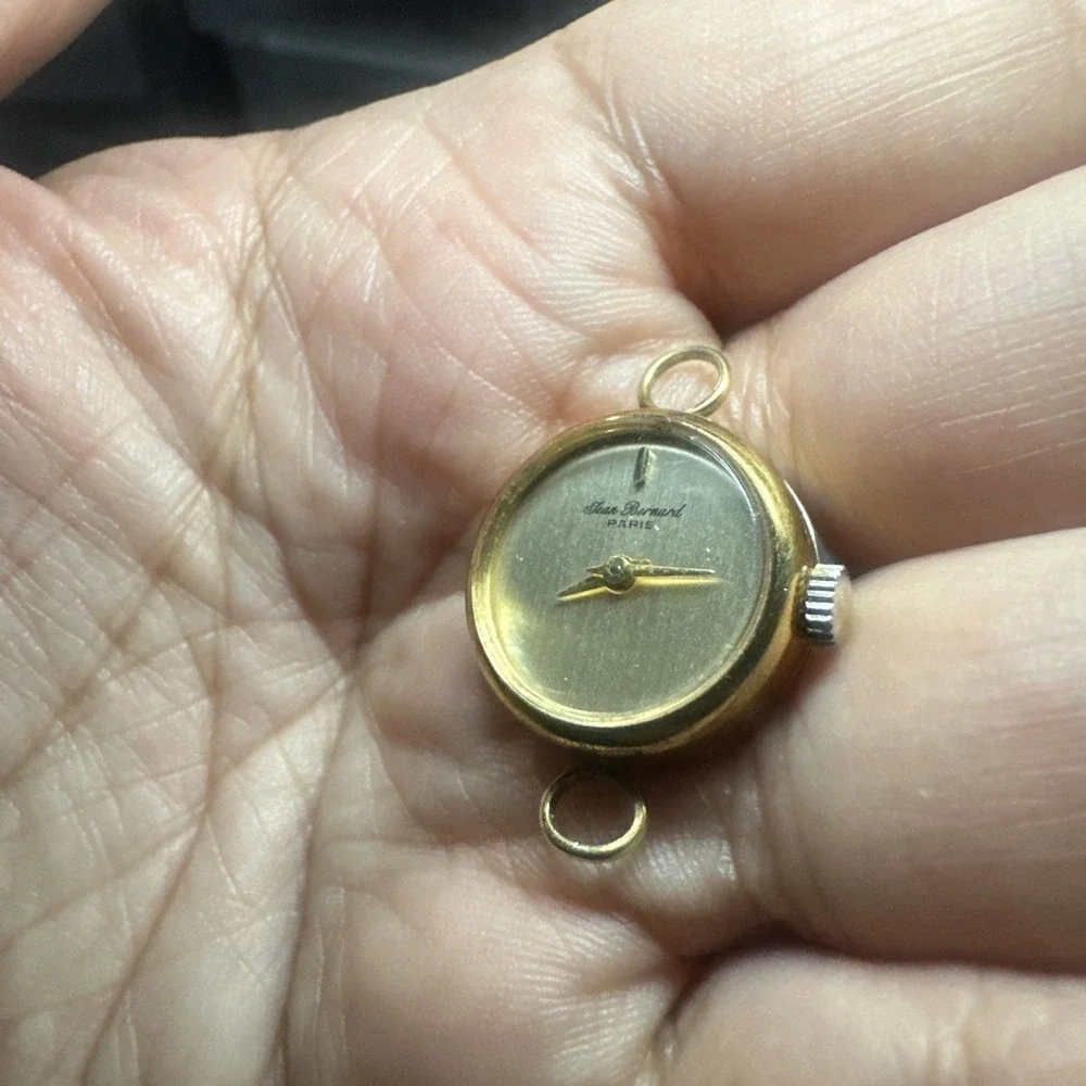 Working Jean Bernard Dial Ladies Wrist Watch - Manual Winding Gold Tone 18mm Run